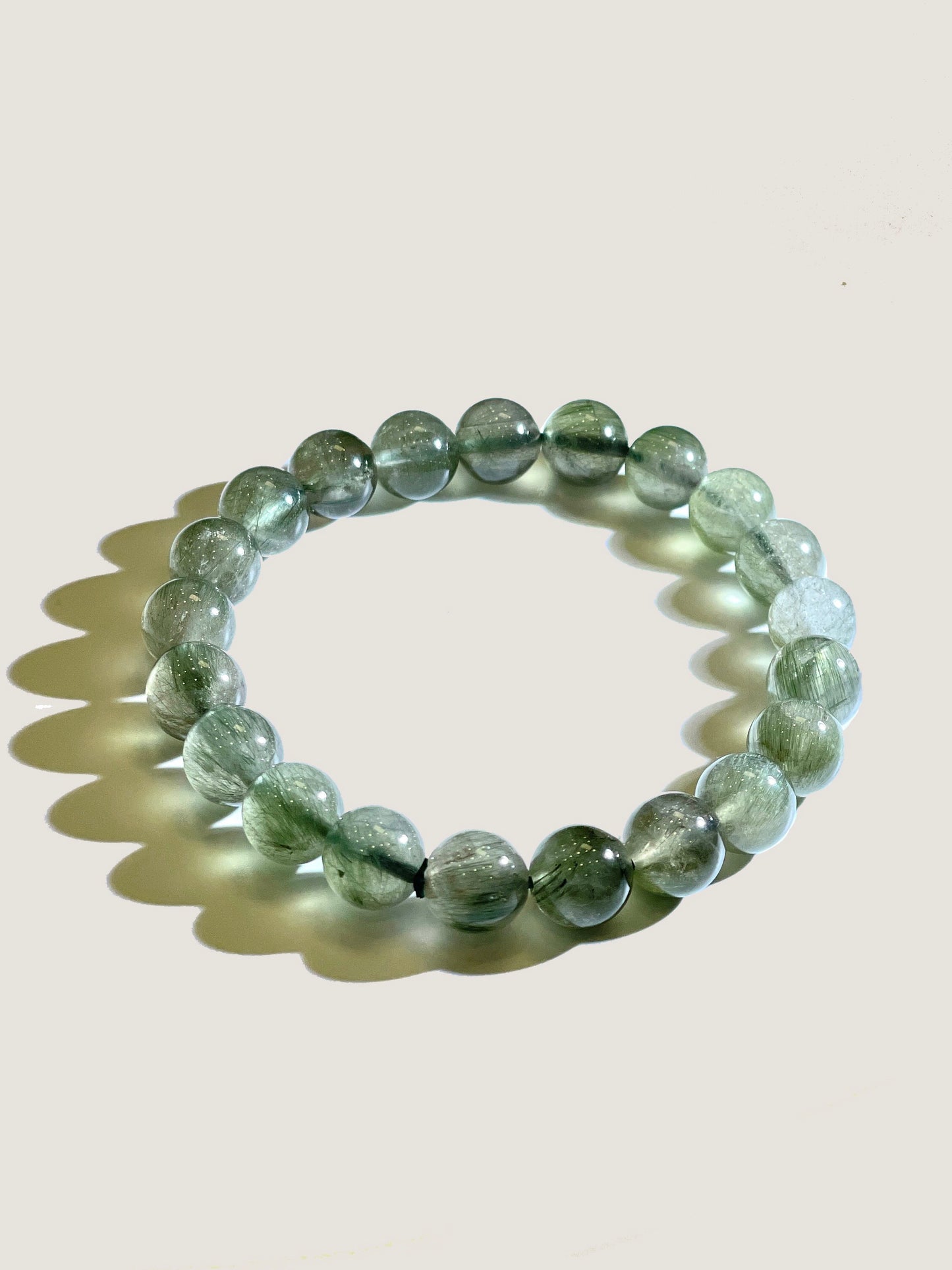 Wood Element：Green Rutilated Quartz Bracelet