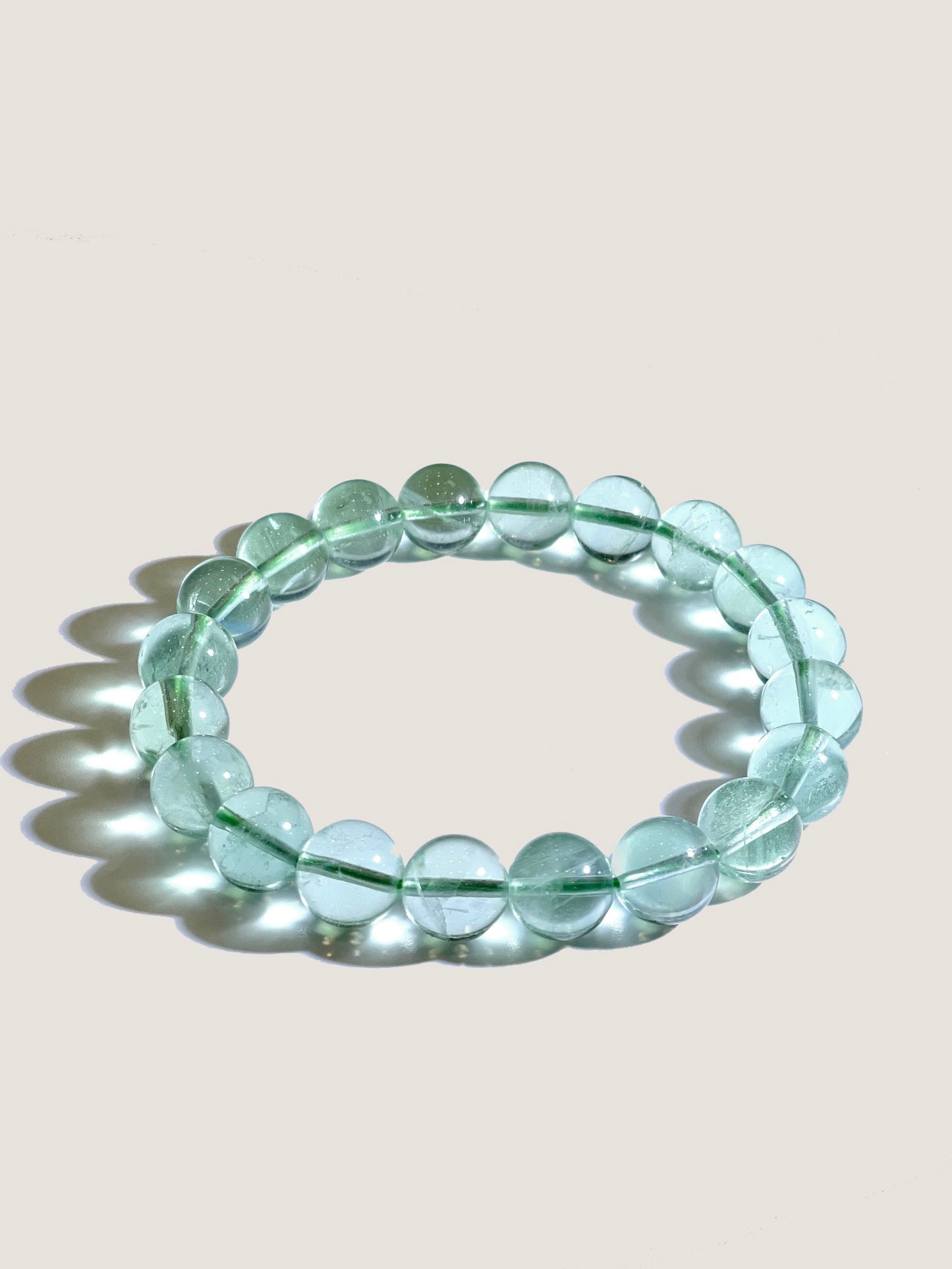 Wood Element: Green Fluorite Crystal Bracelet